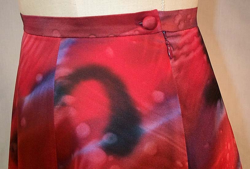 6 Gore Skirt Zipper in Hand Painted Charmeuse