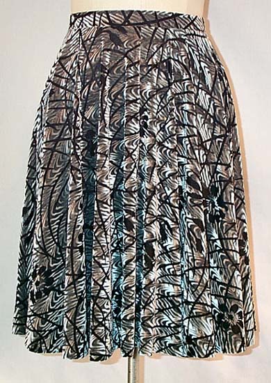 Circle Skirt Without Lining in Bamboo Flower Velvet