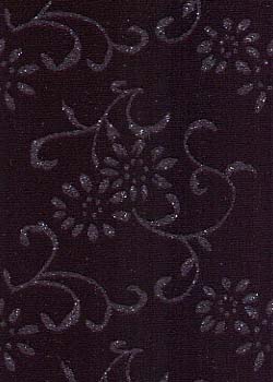 Blkl/Blk Glitter Flower Velvet