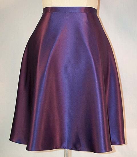 Half Circle Skirt Back in Silk Charmeuse