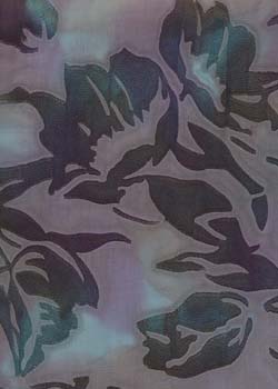 Jade Hand Painted Devore Satin