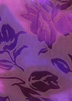 Eggplant Hand Painted Devore Satin