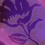 Eggplant Hand Painted Devore Satin