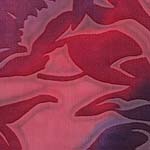 Wine Hand Painted Devore Satin