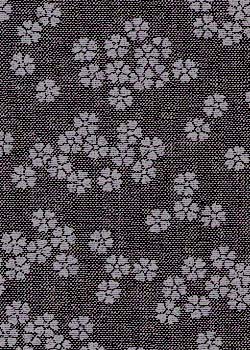  Heather Grey Iridescent Linen  Flower Print