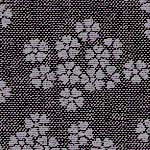 Heather Grey Iridescent Linen Flower Print