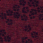 Red Iridescent Linen Flower Print