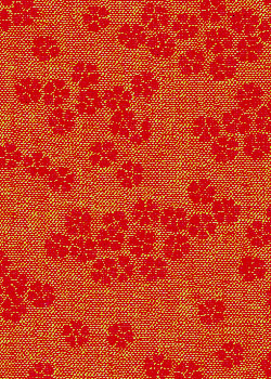 Saffron Iridescent Linen  Flower Print