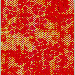 Saffron Iridescent Linen Flower Print