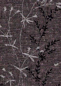  Heather Grey Iridescent Linen  Flower Print