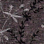 Heather Grey Iridescent Linen Vine Print