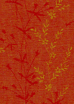 Saffron Iridescent Linen  Flower Print